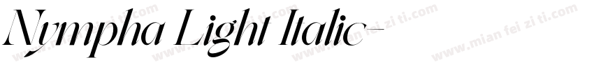 Nympha Light Italic字体转换